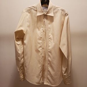 CHARLES TYRWHITT Yellow Striped Dress Shirt